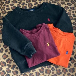 Ralph Lauren Polo toddler boys crewneck tops (all 3!)
